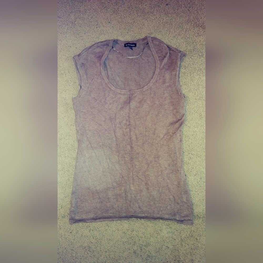Le Chateau bodycon scoop neck top